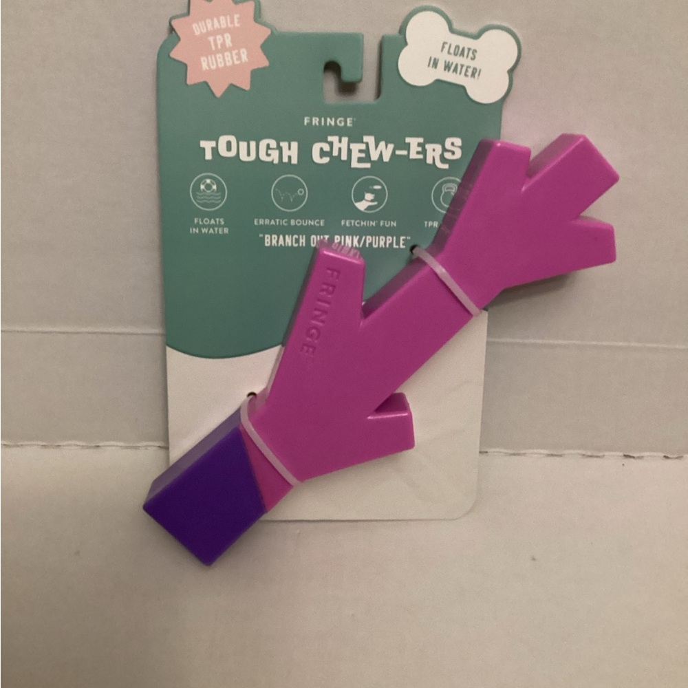 Fringe Durable TPR Rubber Pink Purple Floats In Water Erratic Bounce Dog Toy